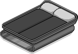 Schwarzes Mode-Doppelbett