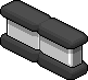 Schwarzer Raumteiler Iced