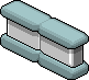 Aquamarinblauer Raumteiler Iced