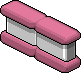 Pinker Raumteiler Iced
