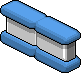 Blauer Raumteiler Iced