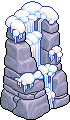 Gefrorener Wasserfall