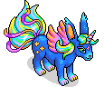 Glänzender Regenbogen-Hase