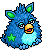Blauer Fluffby