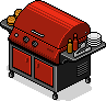 Roter BBQ-Grill