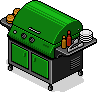 Grüner BBQ-Grill
