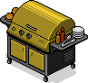 Goldener BBQ-Grill
