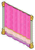 Pinker Bolly-Vorhang