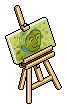 RARE Abstrakte Kunst-Staffelei