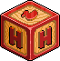 Roter Spielzeugblock